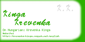 kinga krevenka business card